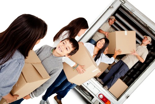 House movers planning a Battersea residential move on a local street