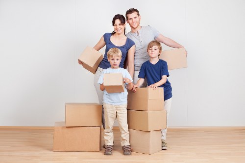 Removal van loading furniture for a local Battersea move
