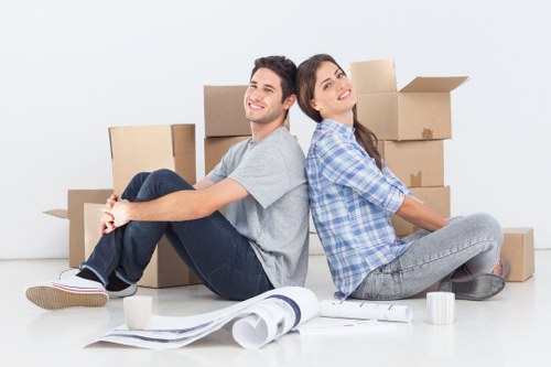 Packing and loading household items for a Battersea move