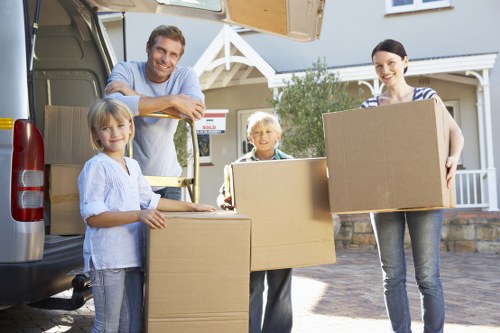 Moving equipment arranged safely for transport