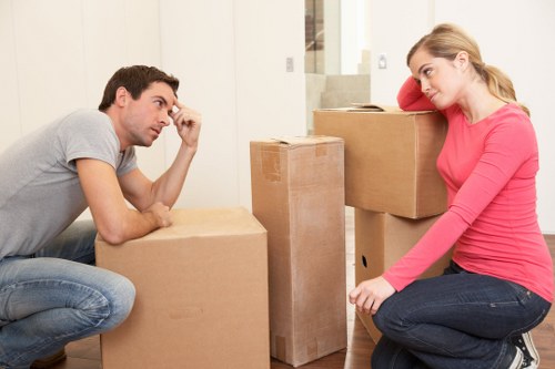 Careful loading of household items for a local Battersea relocation